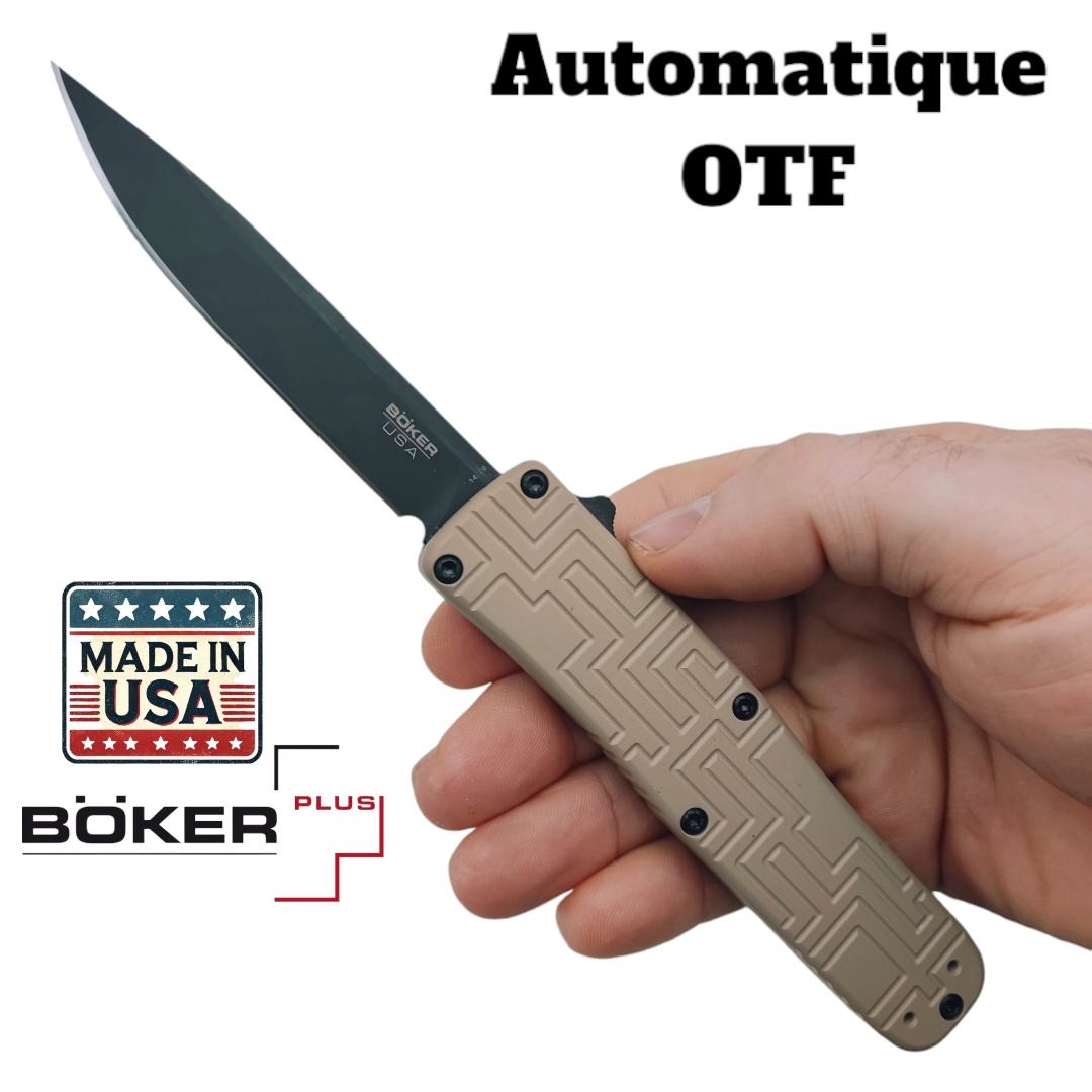 Couteau Automatique Boker OTF USA Decurio Coyote