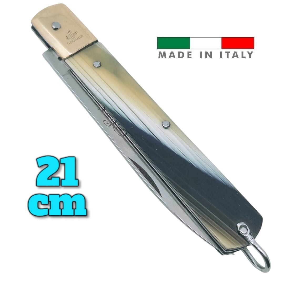 Couteau italien Fraraccio sflilato imitation corne mitre 21 cm