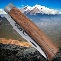 Couteau pliant l'Alpin Au Sabot en bois d'olivier