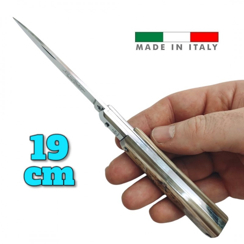 Couteau coltelli Fraraccio PCF Stiletto corne antique mitre inox 19 cm