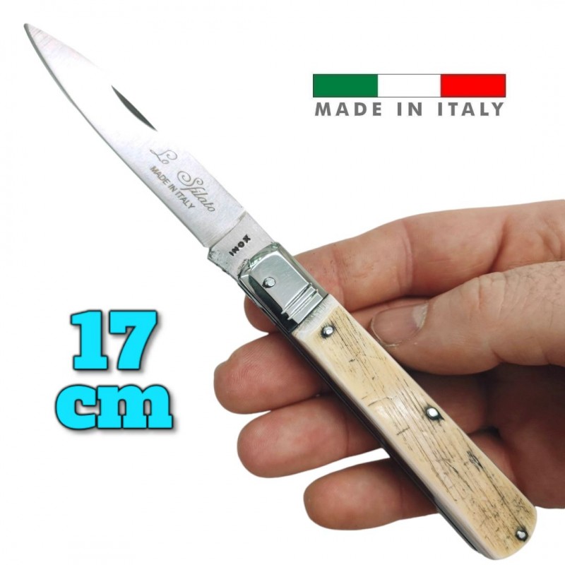 Couteau coltelli Fraraccio PCF Stiletto corne mitre INOX 17 cm