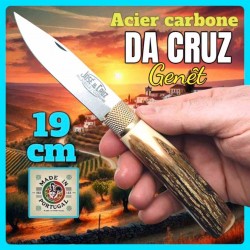 Couteau José Da Cruz rustique genêt écorce 19cm