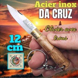 Jose Da Cruz porte cles olivier a trous lame INOX