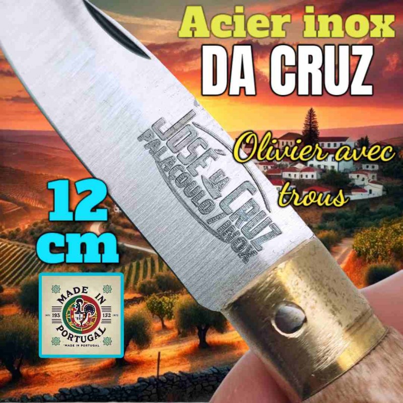 Jose Da Cruz porte cles olivier a trous lame INOX