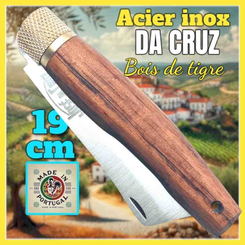 José Da Cruz couteau planalto bois de tigre