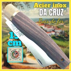 José Da Cruz couteau planalto sans pointe greffoir bois de fer 19cm inox