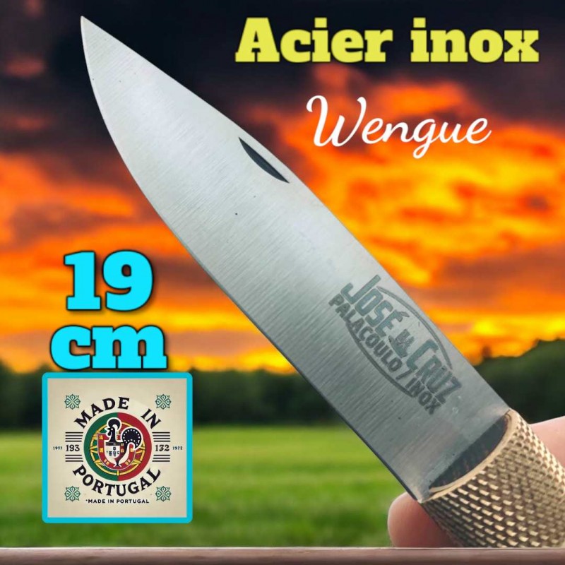 Couteau merendeira José Da Cruz wengue lame inox 19cm