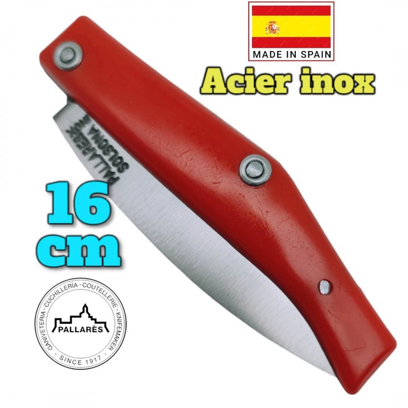 Pallares Solsona berger Pyrénées rouge comun 00 . 16 cm inox