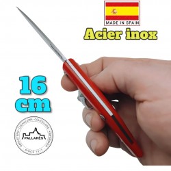 Pallares Solsona berger Pyrénées rouge commun 00 . 16 cm inox