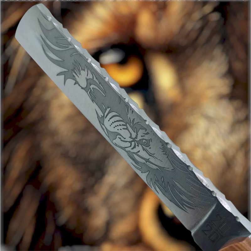 Couteau  20/20 WILD FACE LION guilloché