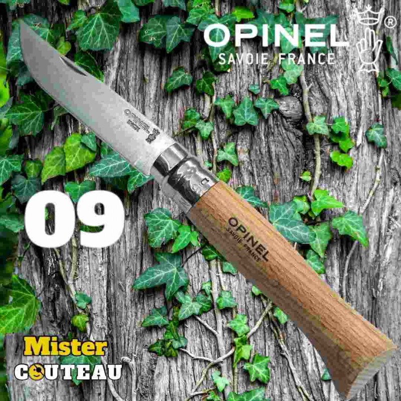 Couteau OPINEL 09 hetre inox 21cm