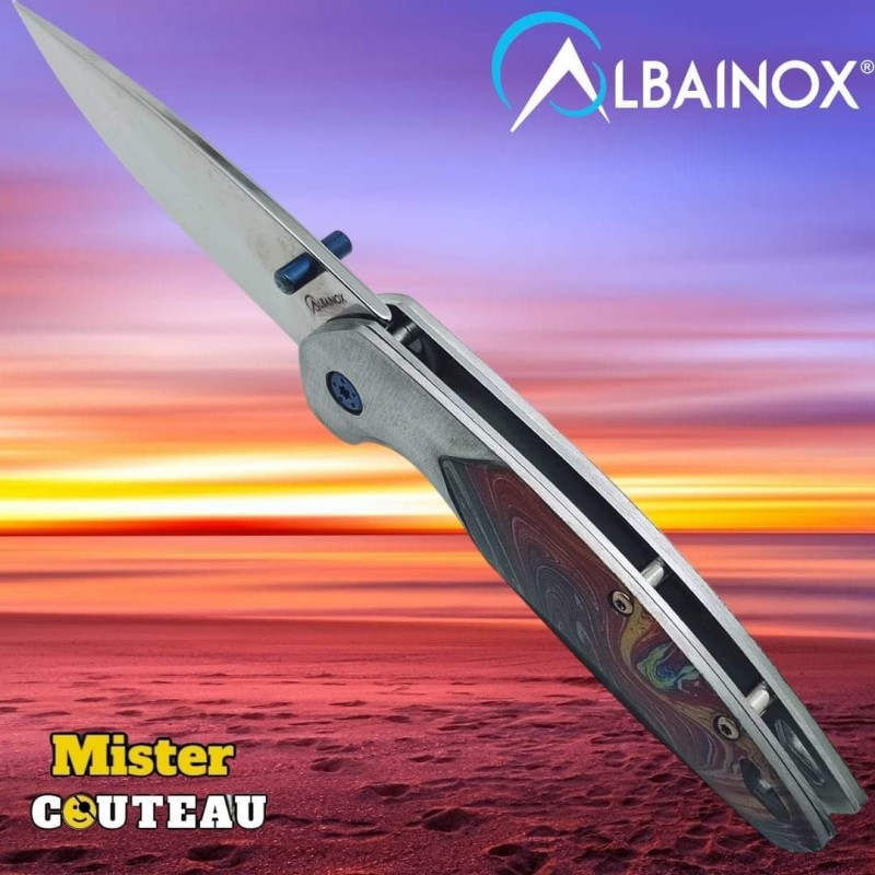 Couteau pliant  Albainox arc en ciel 17cm