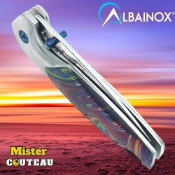 Couteau pliant  Albainox arc en ciel 17cm