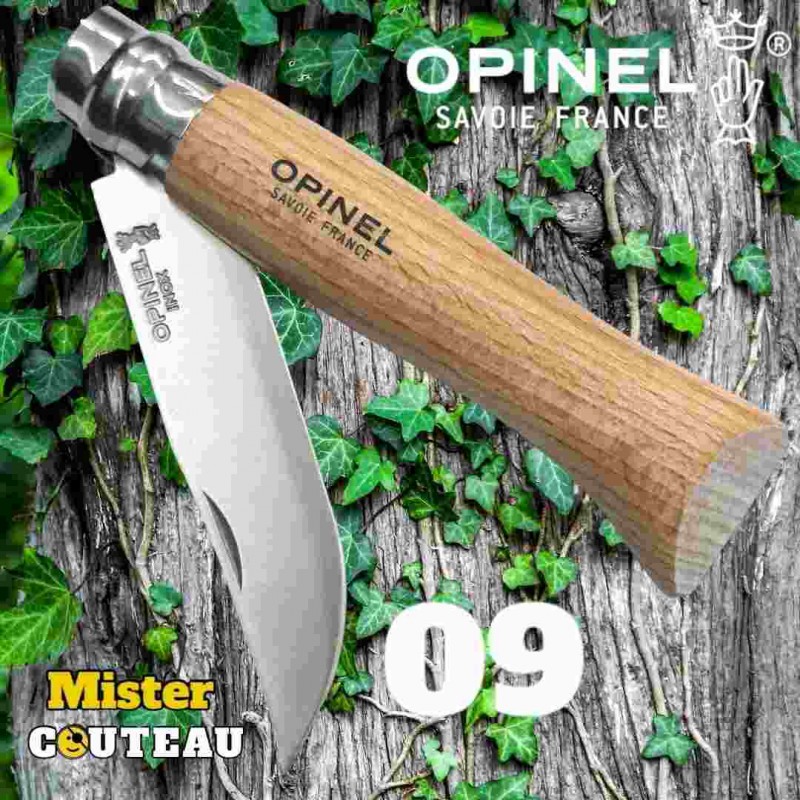 Couteau OPINEL 09 hetre inox 21cm