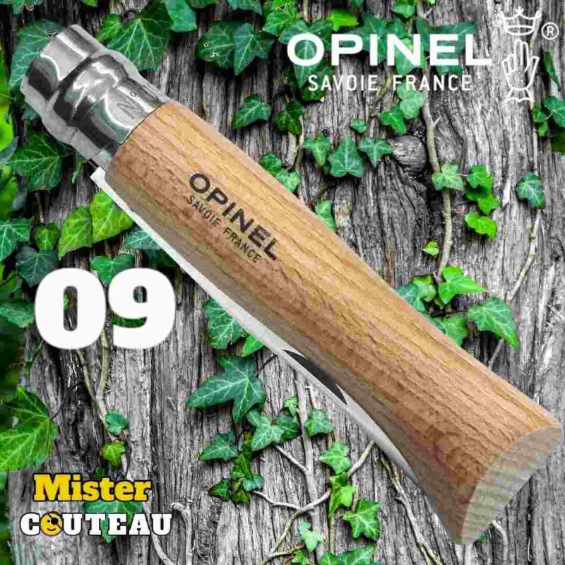 Couteau OPINEL 09 hetre inox 21cm