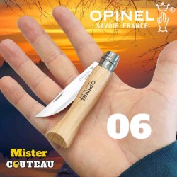 Couteau OPINEL 06 manche hetre lame inox / 18cm