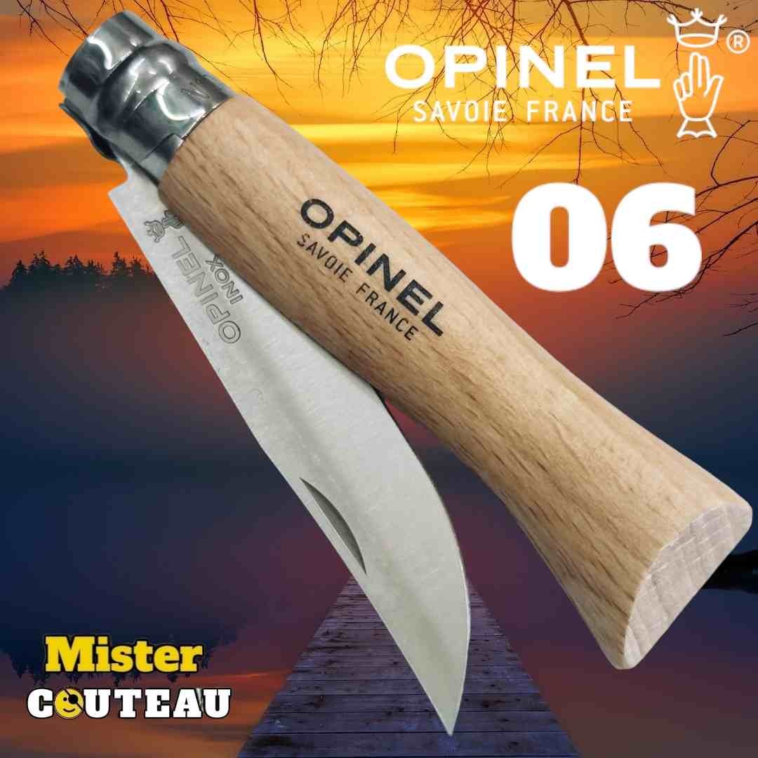 Couteau OPINEL 06 manche hetre lame inox / 18cm