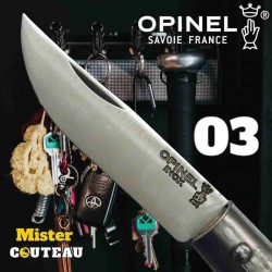 Couteau OPINEL 03 manche hetre lame  inox / 10cm