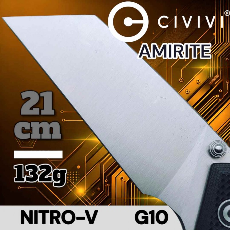 Couteau Amirite nitro-v G10 noir 21cm