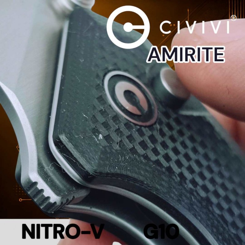 Couteau Amirite nitro-v G10 noir 21cm