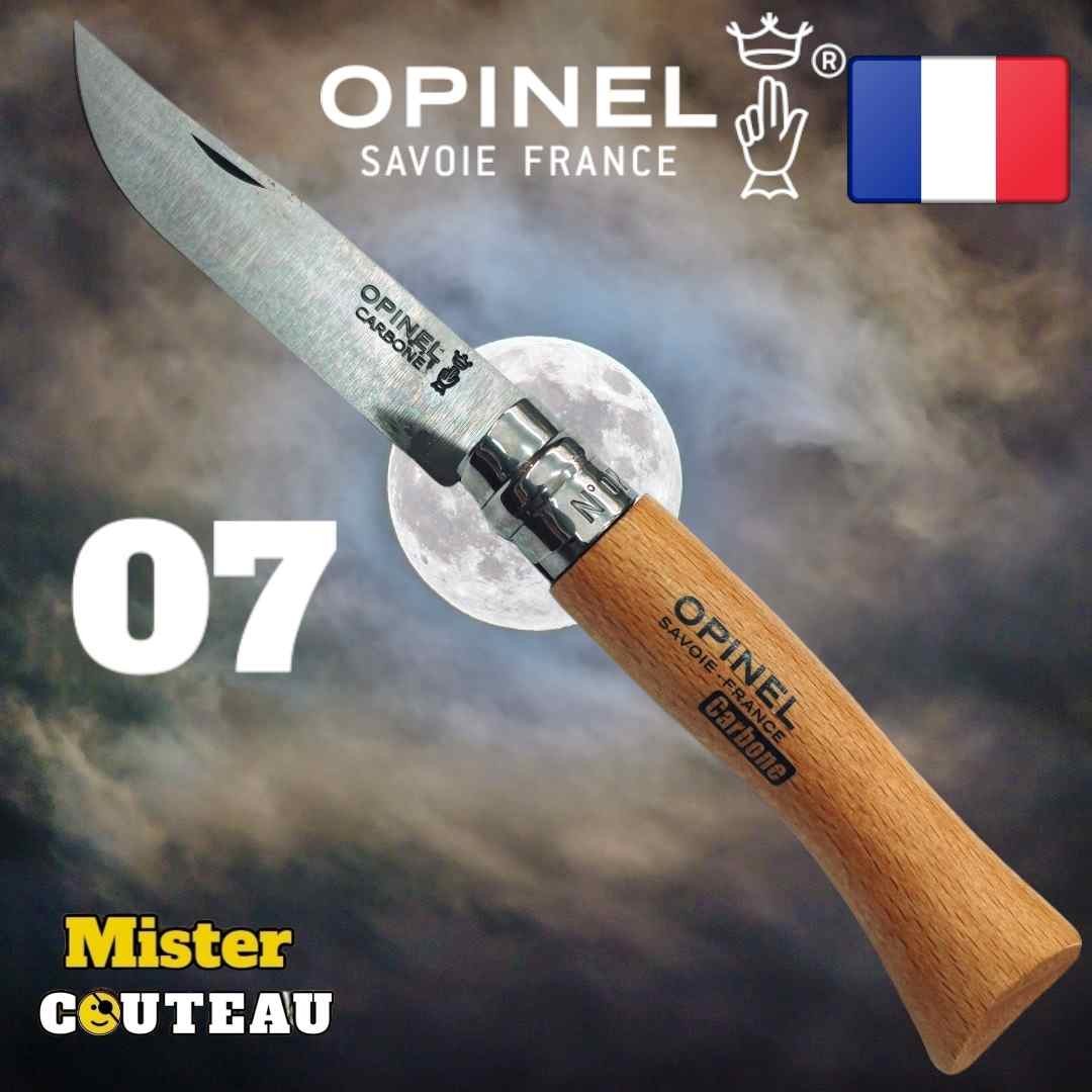 Couteau OPINEL 07 manche hetre lame carbone / 18cm