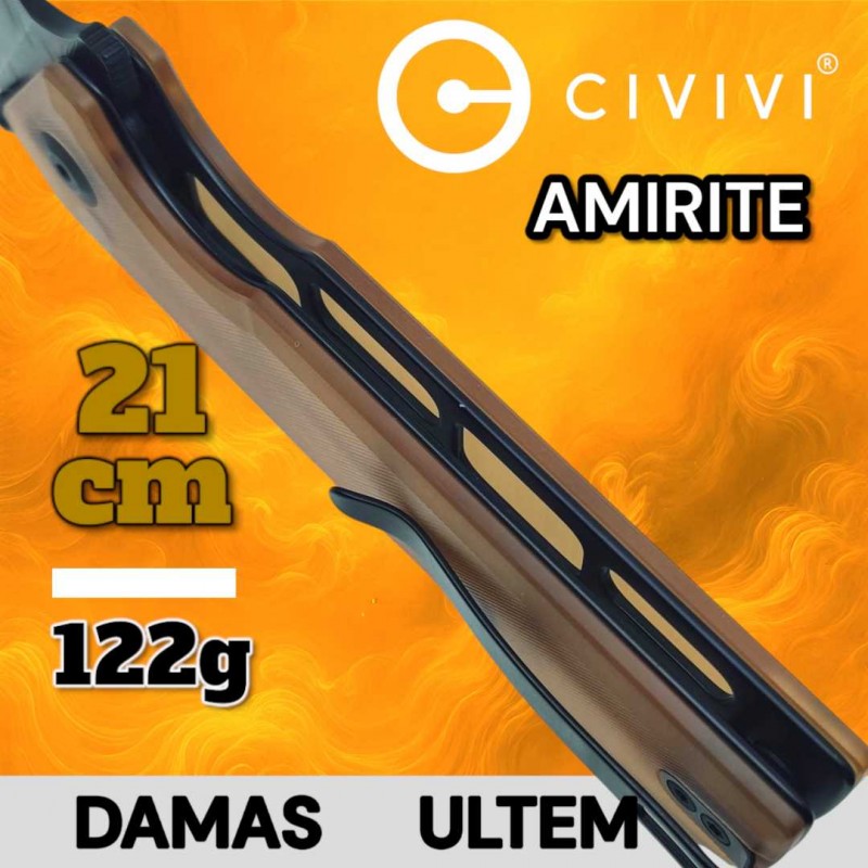 Couteau Civivi Amirite Ultem damas