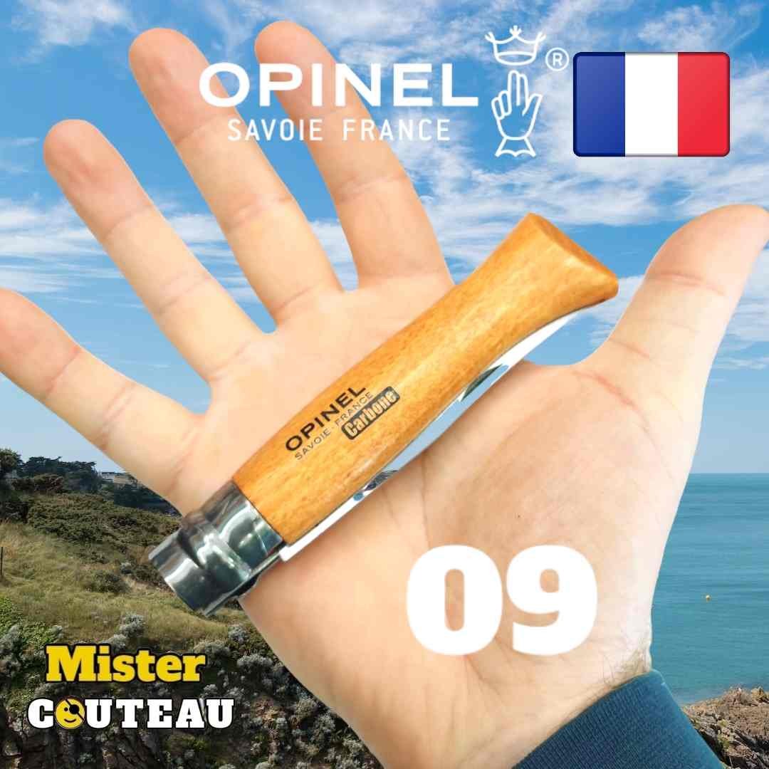 Couteau OPINEL 09 hetre carbone 21cm