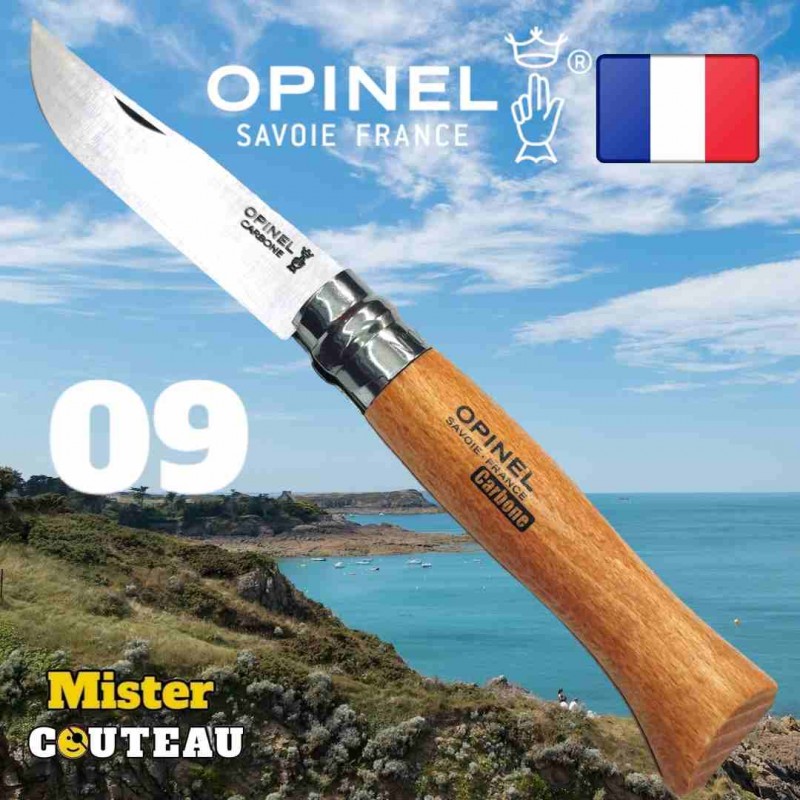 Couteau OPINEL 09 hetre carbone 21cm