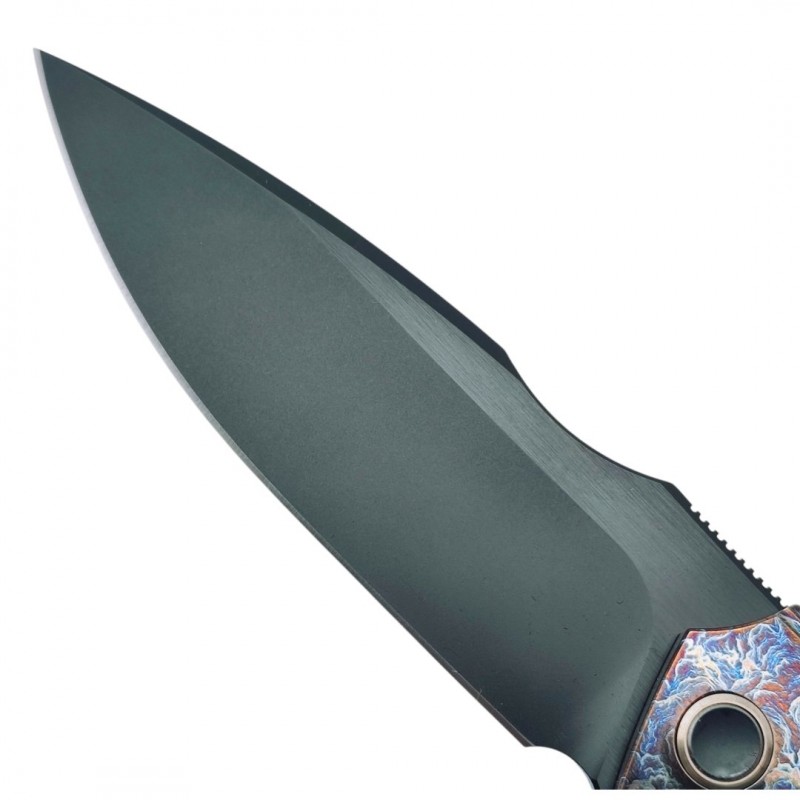 Couteau WE Knife Archeozoic black titane fibre carbone