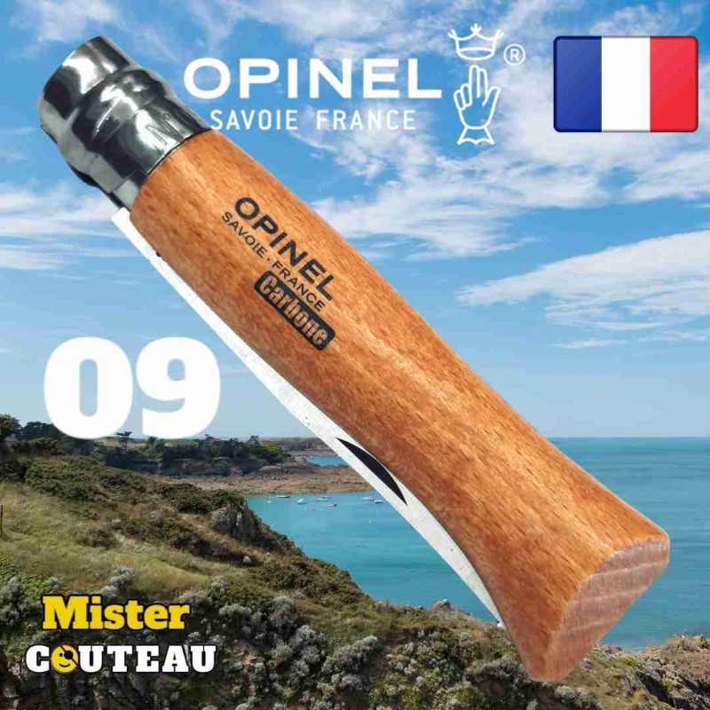 Couteau OPINEL 09 hetre carbone 21cm