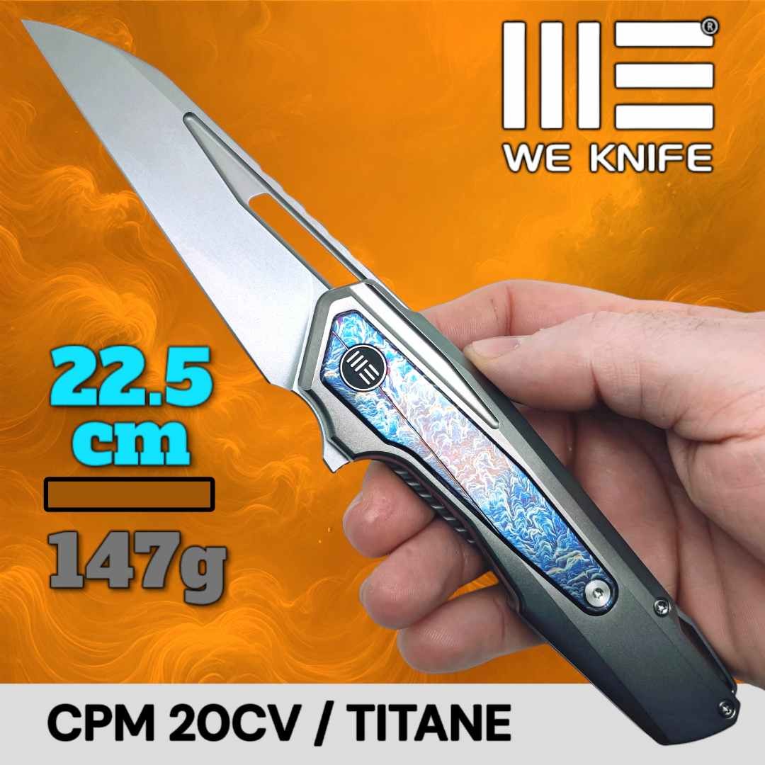 Couteau WE Knife Falcaria titane flammé cpm 20cv