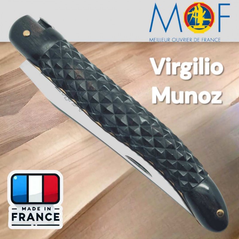 Laguiole Custom ananas Virgilio Munoz ébène chef d 'oeuvre pièce exception