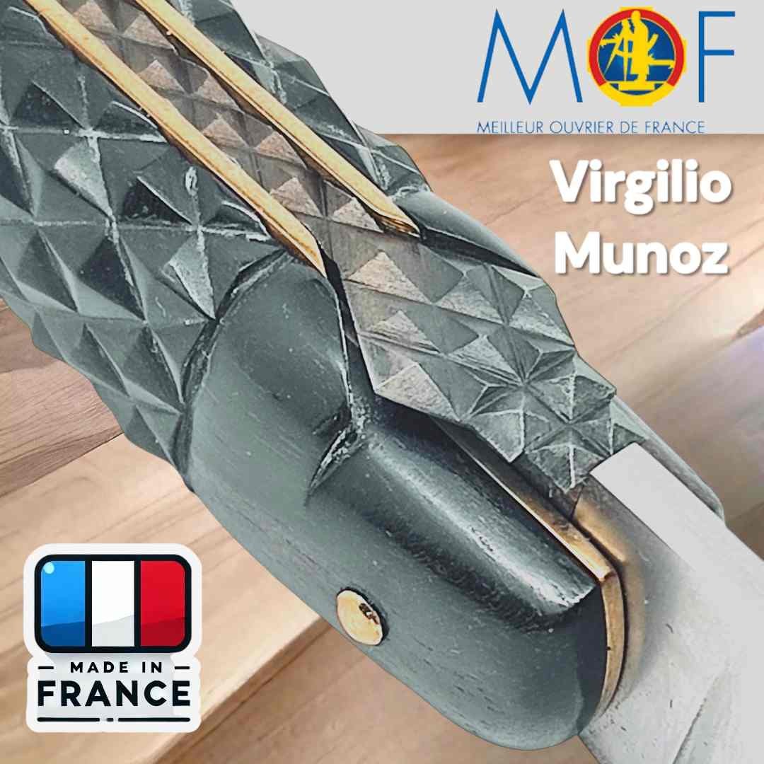 Laguiole Custom ananas Virgilio Munoz ébène chef d 'oeuvre pièce exception