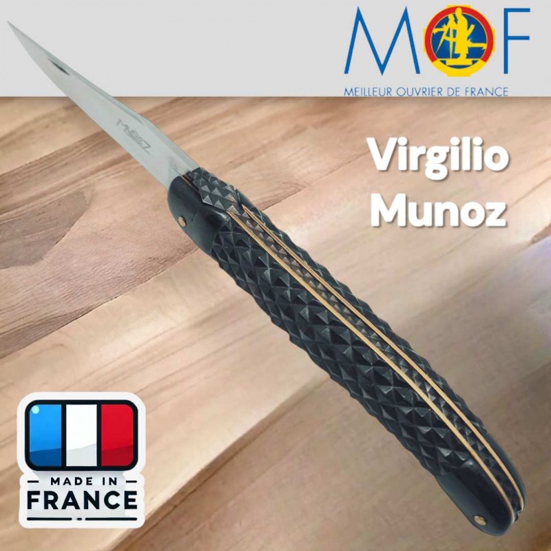 Laguiole Custom ananas Virgilio Munoz ébène chef d 'oeuvre pièce exception