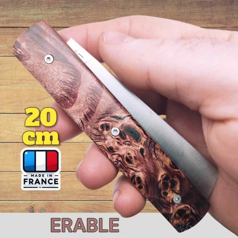 Couteau  20/20 loupe érable Le Fidèle gravure triskell