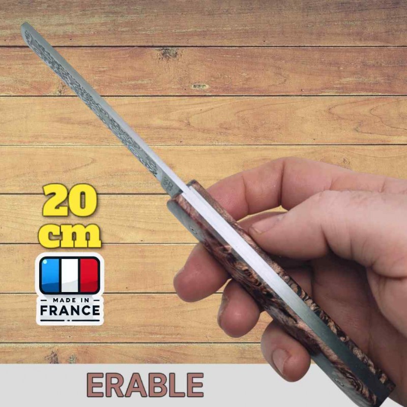 Couteau  20/20 loupe érable Le Fidèle gravure triskell