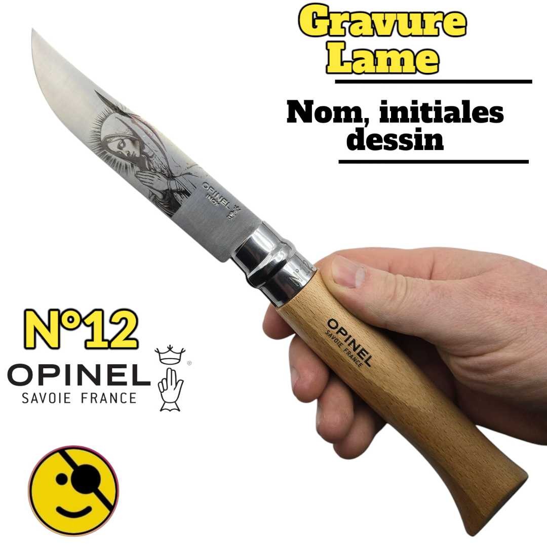 Couteau Opinel N°12 personnalisé Vierge Marie