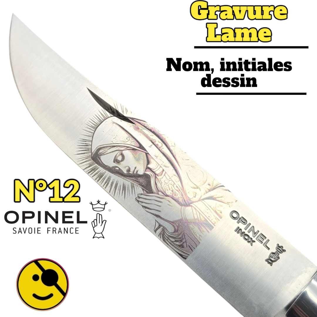 Couteau Opinel N°12 personnalisé Vierge Marie