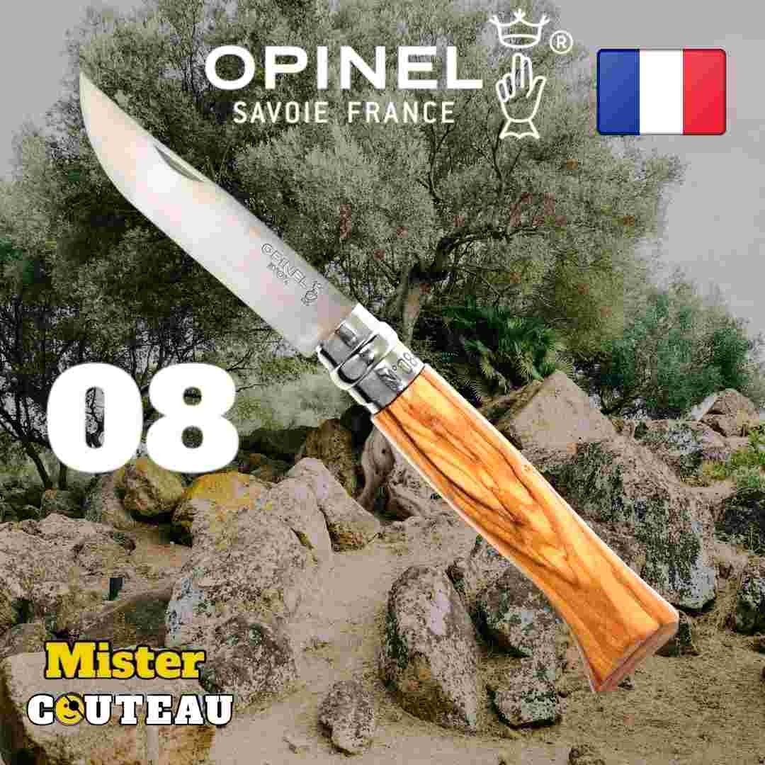 Couteau OPINEL 08 olivier inox 19.5cm