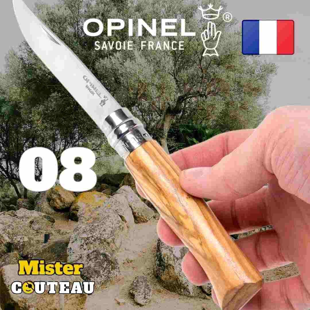 Couteau OPINEL 08 olivier inox 19.5cm