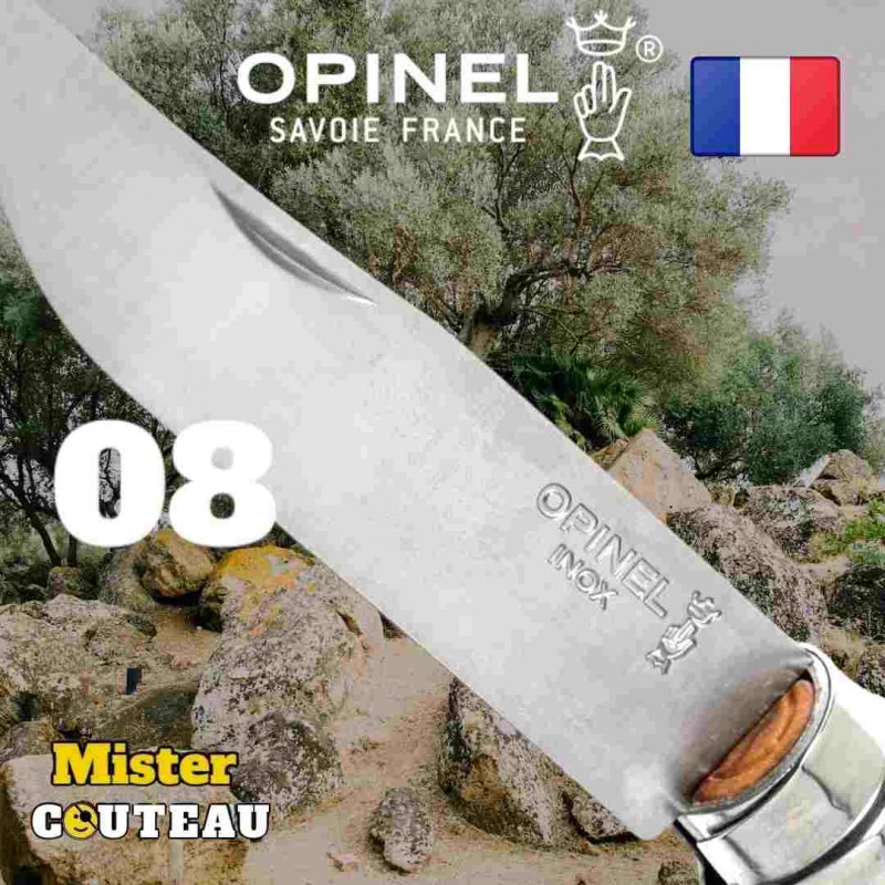 Couteau OPINEL 08 olivier inox 19.5cm