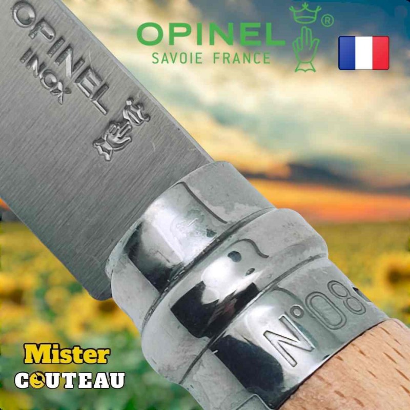 Couteau OPINEL jardin le pointu 08 hetre inox 19.5cm