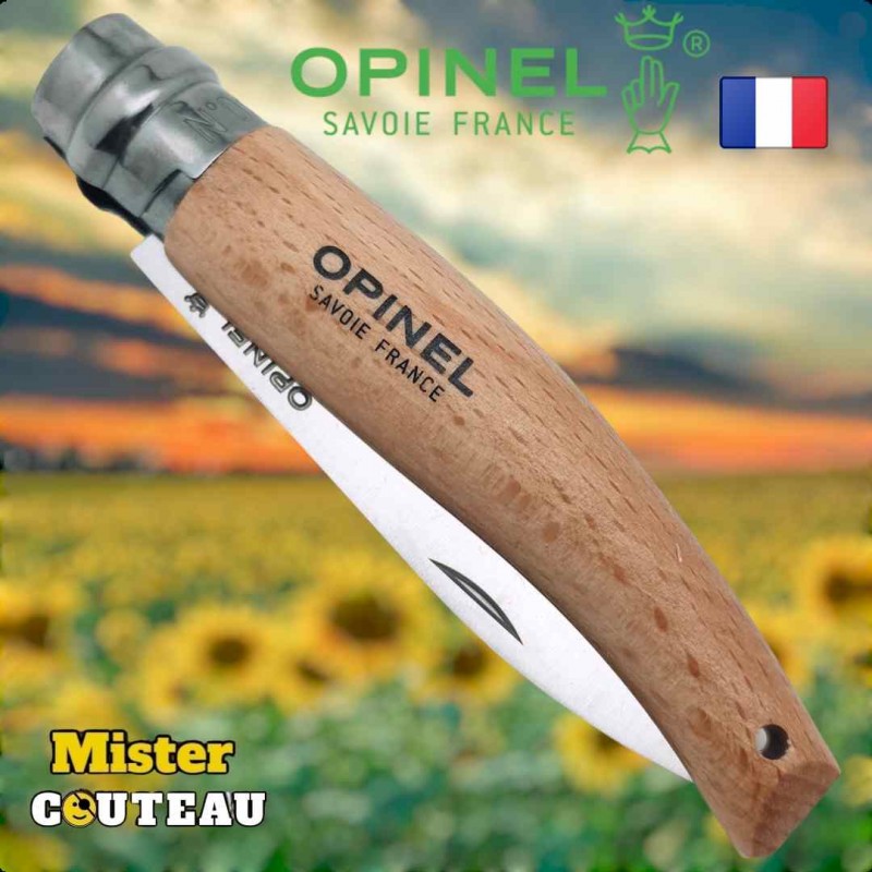 Couteau OPINEL jardin le pointu 08 hetre inox 19.5cm