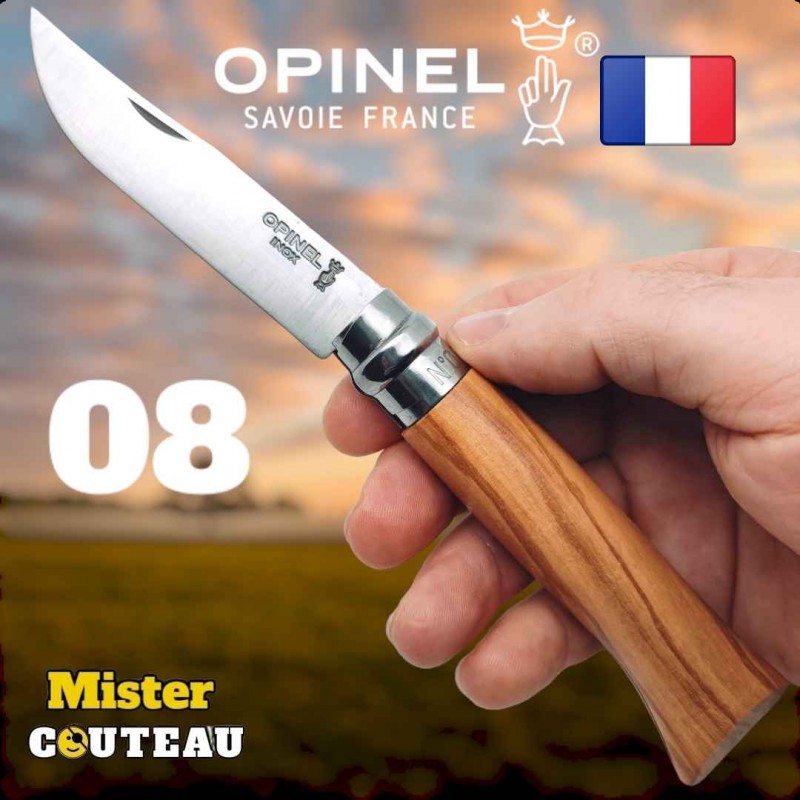 Couteau OPINEL 08 olivier inox 19.5cm