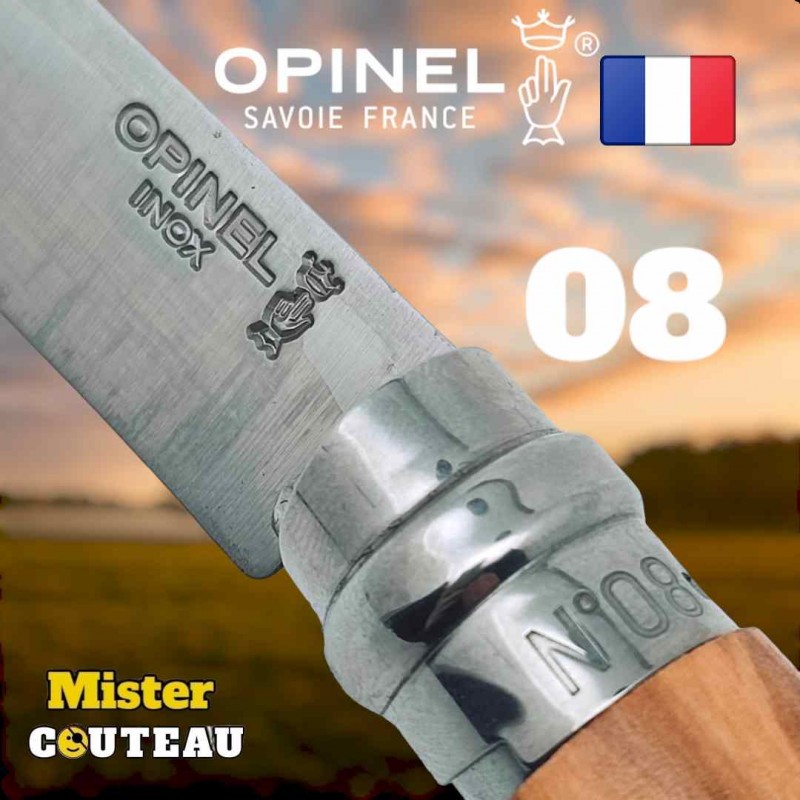 Couteau OPINEL 08 olivier inox 19.5cm