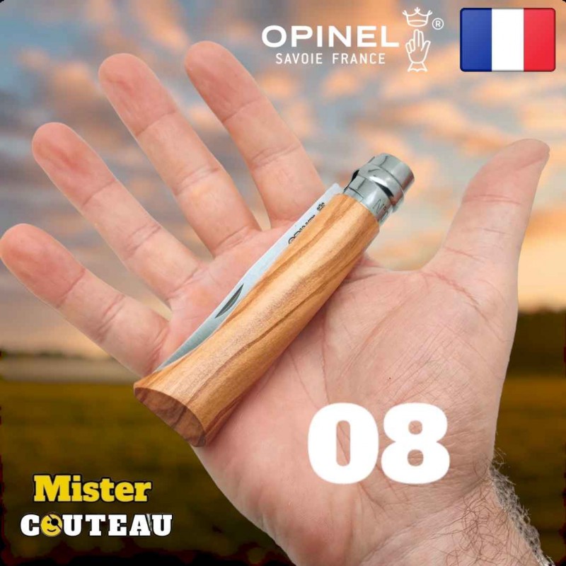 Couteau OPINEL 08 olivier inox 19.5cm