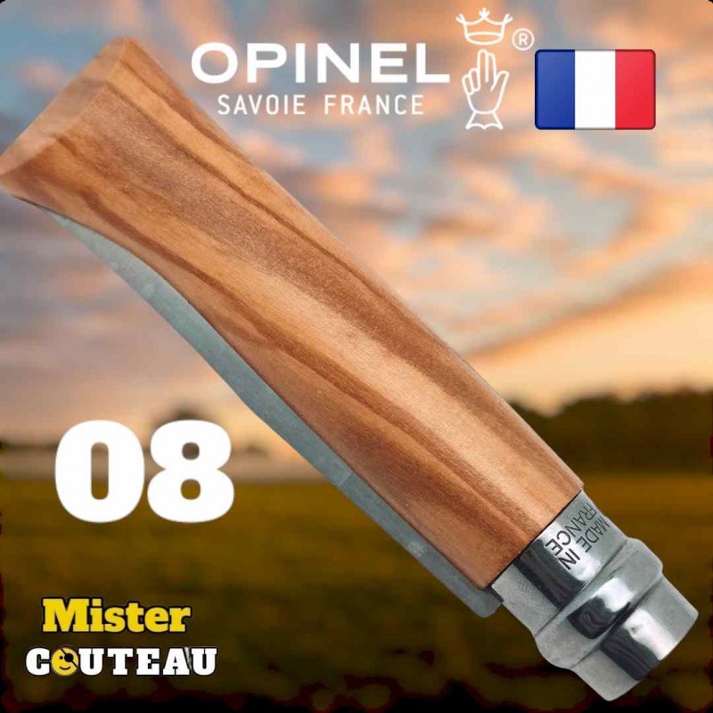 Couteau OPINEL 08 olivier inox 19.5cm