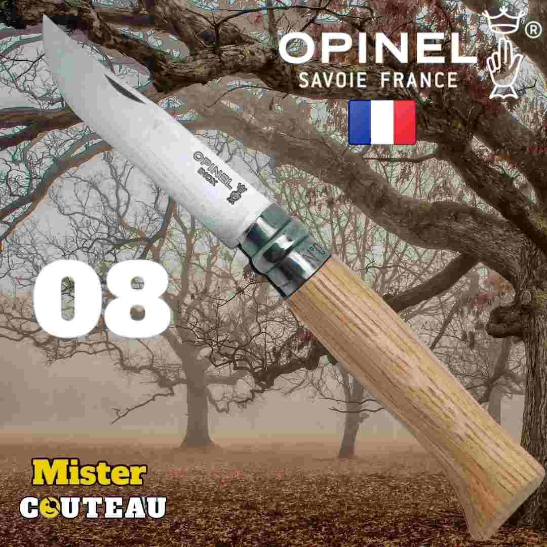 Couteau OPINEL 08 chene inox 19.5cm
