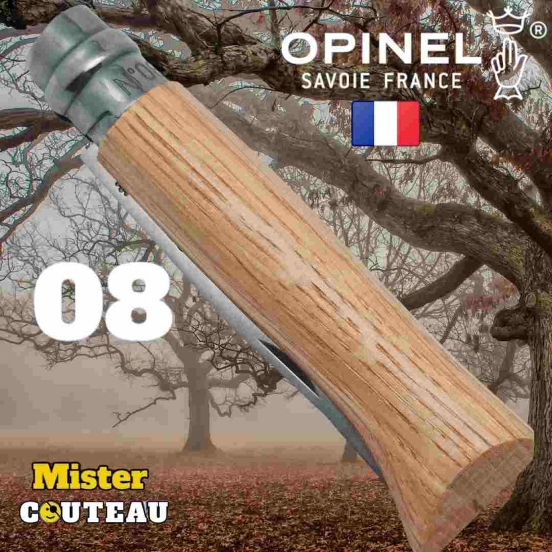 Couteau OPINEL 08 chene inox 19.5cm