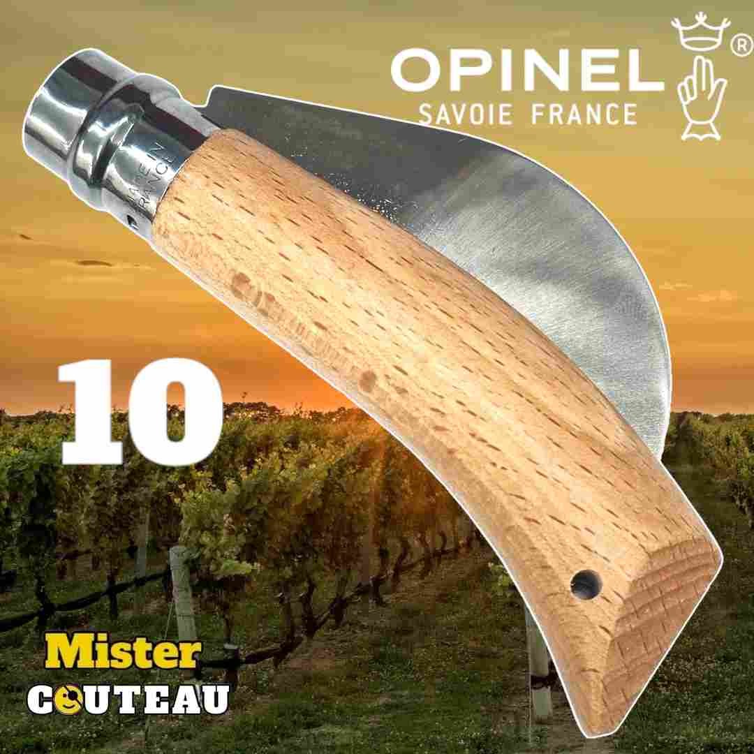 Couteau serpette OPINEL N 10 manche hetre lame inox / 20cm